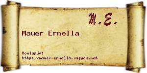 Mauer Ernella névjegykártya